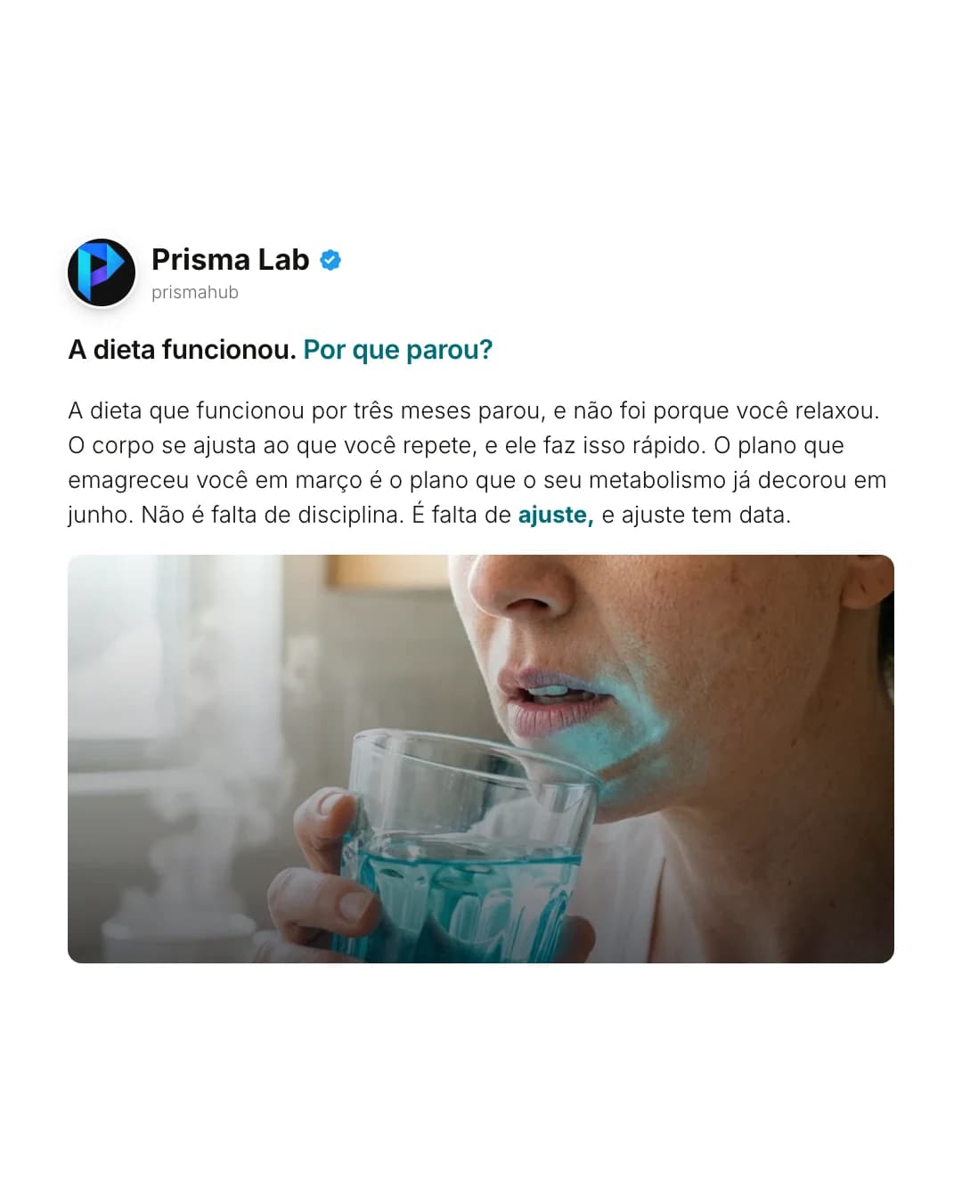 Carrossel de Nutrição gerado no Prisma