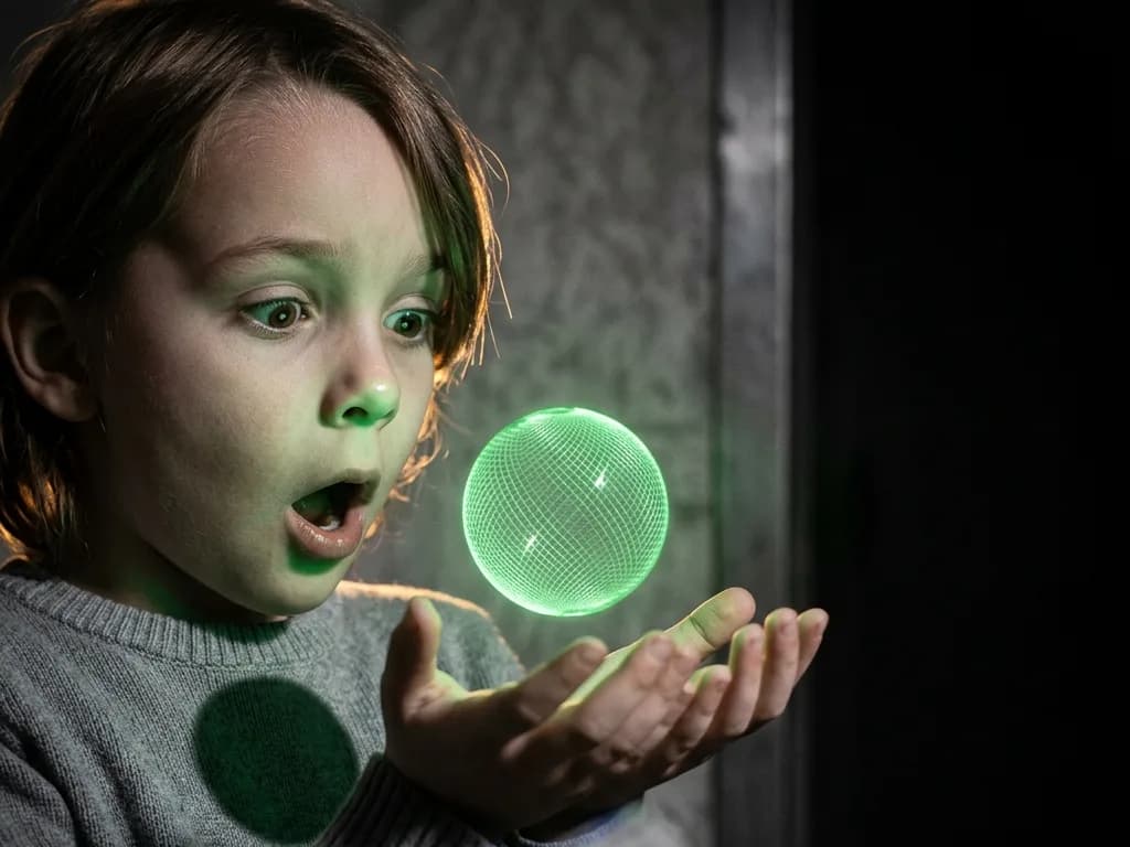descoberta diante de uma luz
