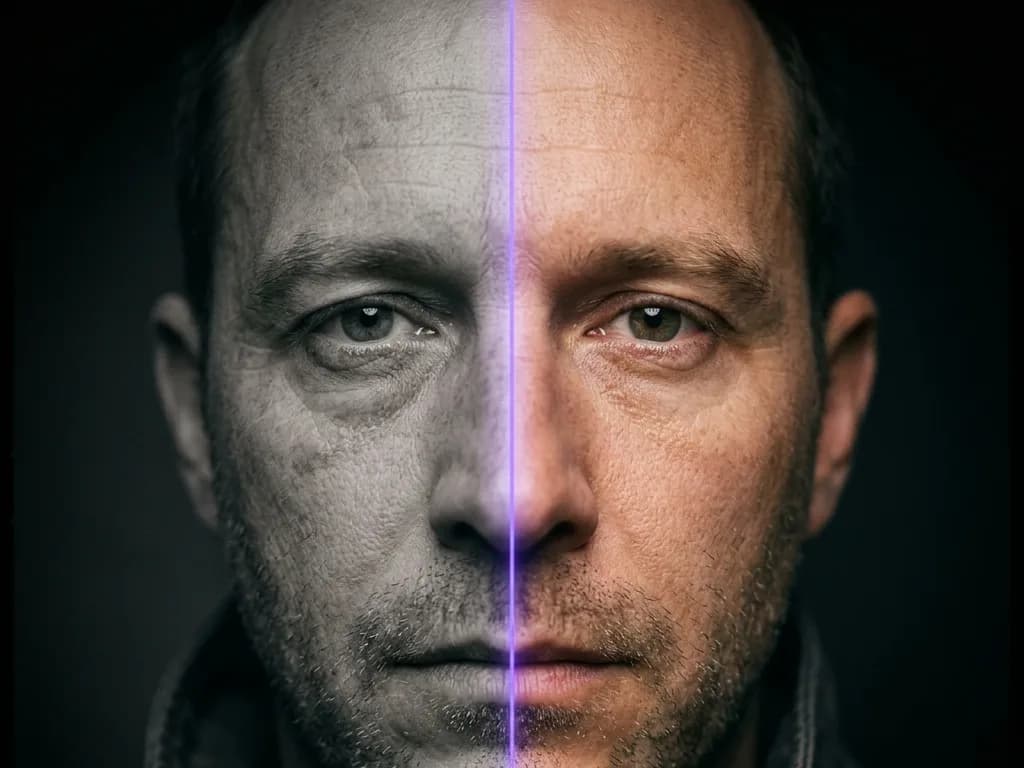 o antes e o depois na mesma pessoa